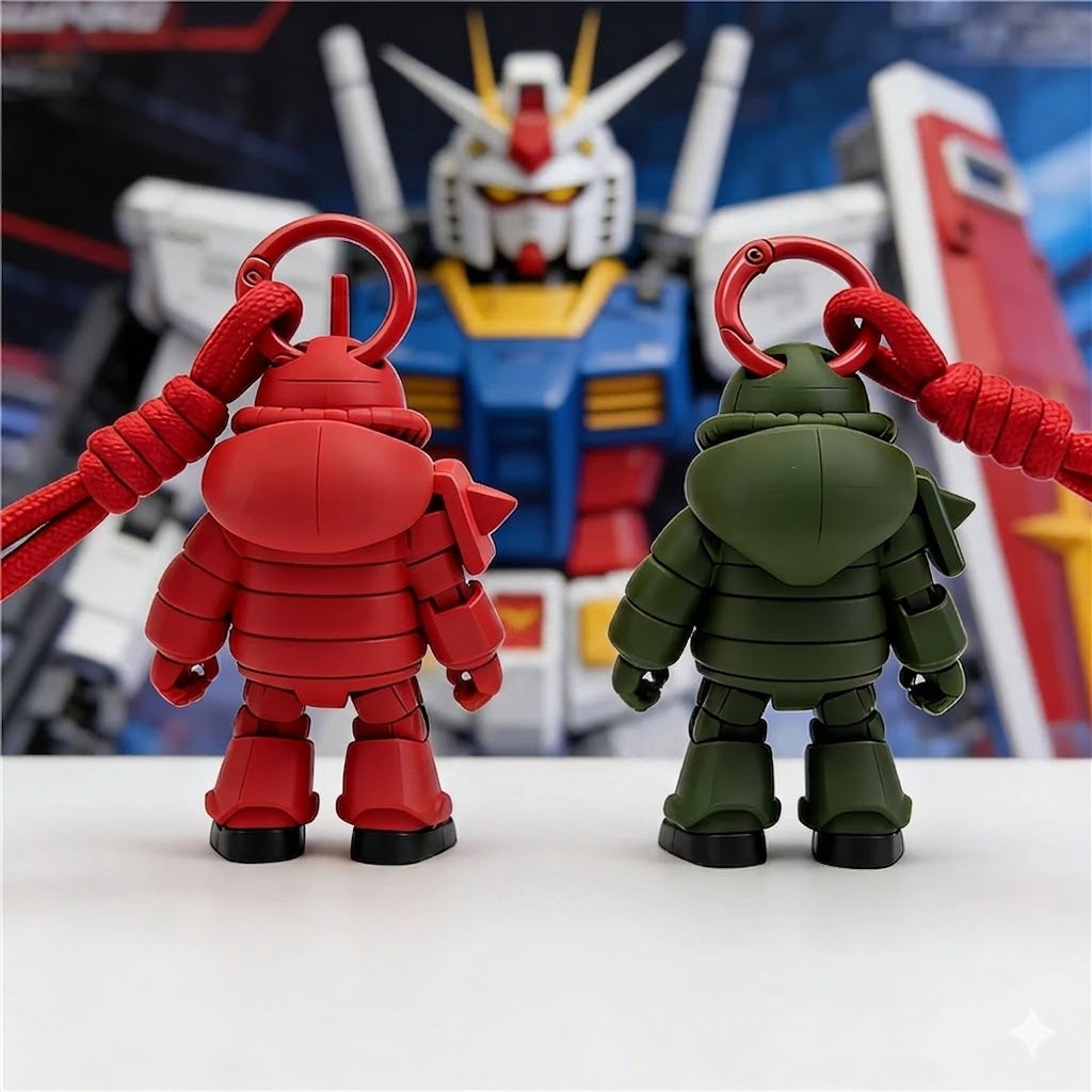 3D Printed Zaku Keychain Bag Charm