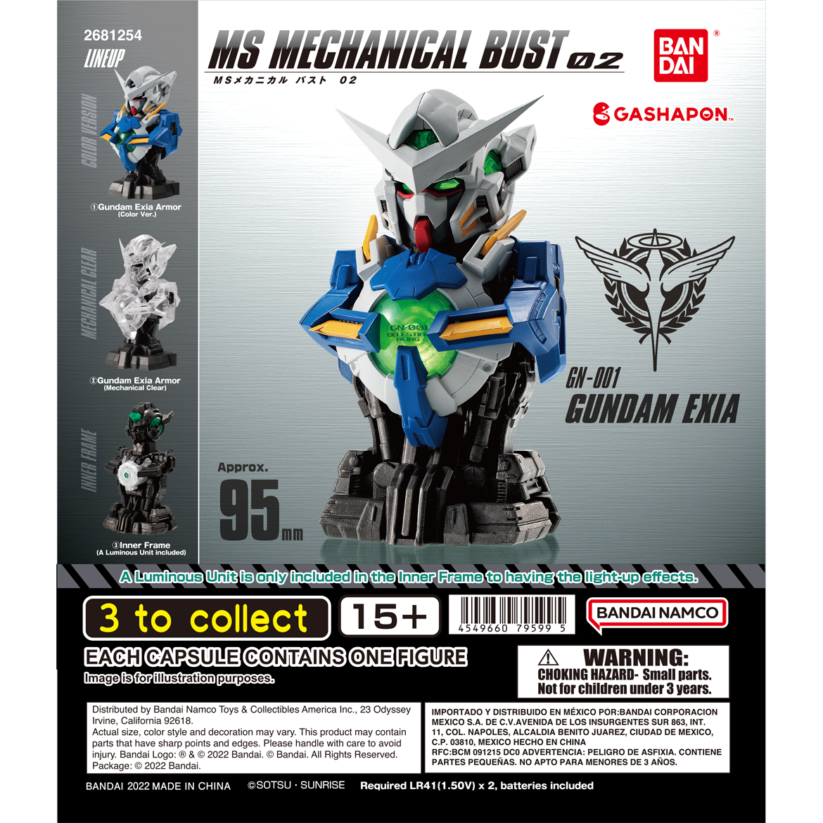 MS Mechanical Bust 02 Complete Set - Gundam Gashapon Capsule