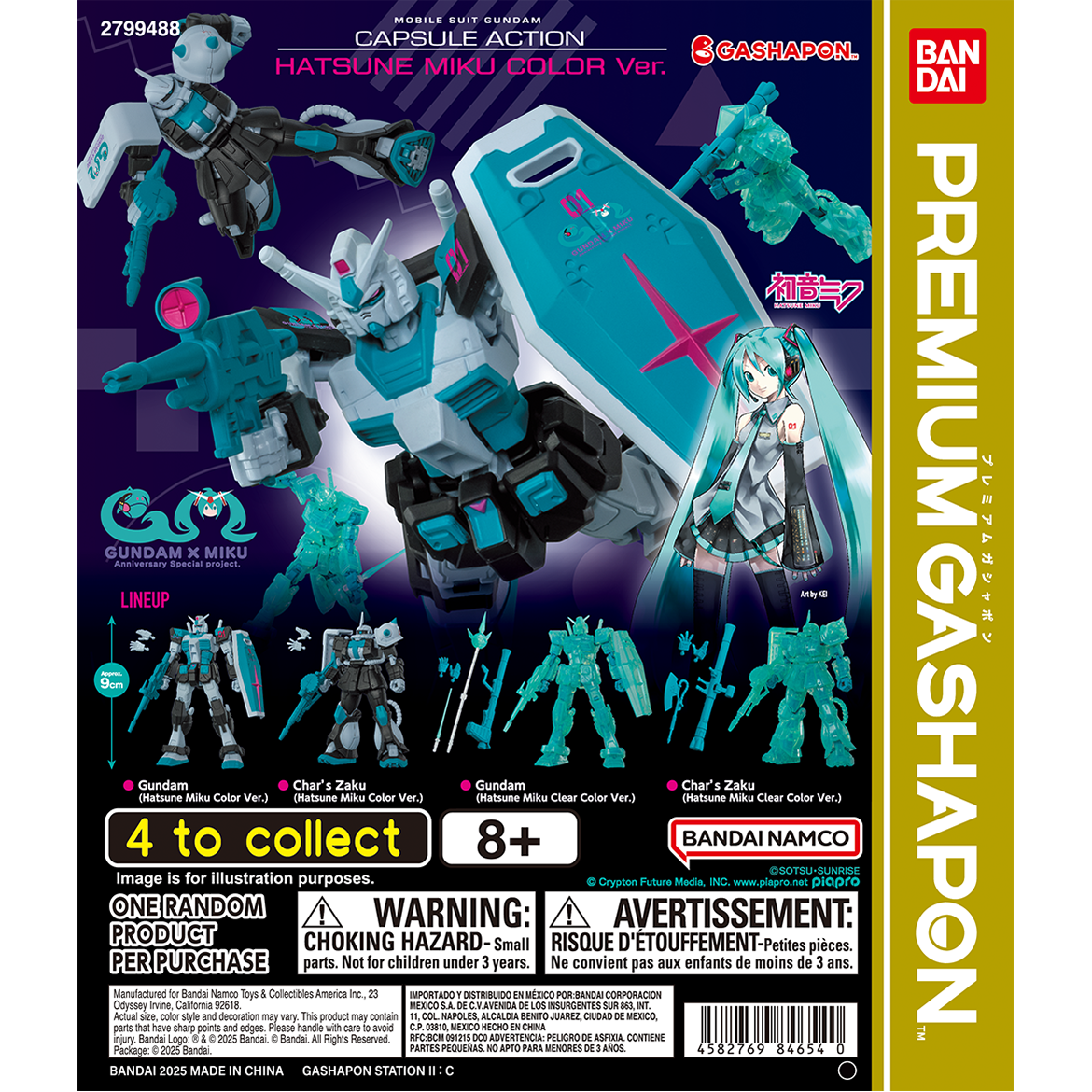 Mobile Suit Gundam Capsule Action Hatsune Miku color ver Complete Set - Gundam Gashapon Capsule