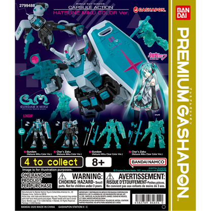 Mobile Suit Gundam Capsule Action Hatsune Miku color ver Complete Set - Gundam Gashapon Capsule